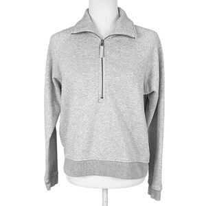 Vuori Women's Restore Half Zip Performance Top Size XS Light Heather Gray